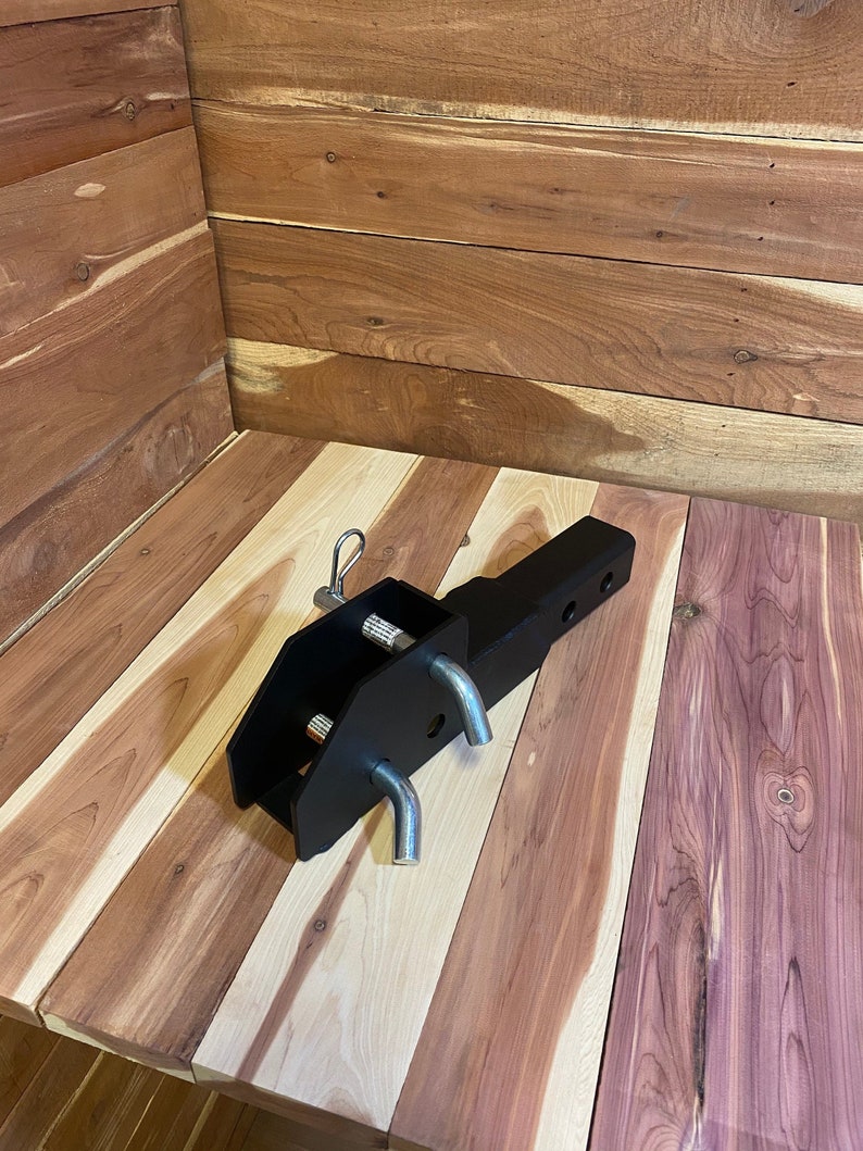 Flat black tow hitch adapter flip up receiver 90 deg fold Etsy