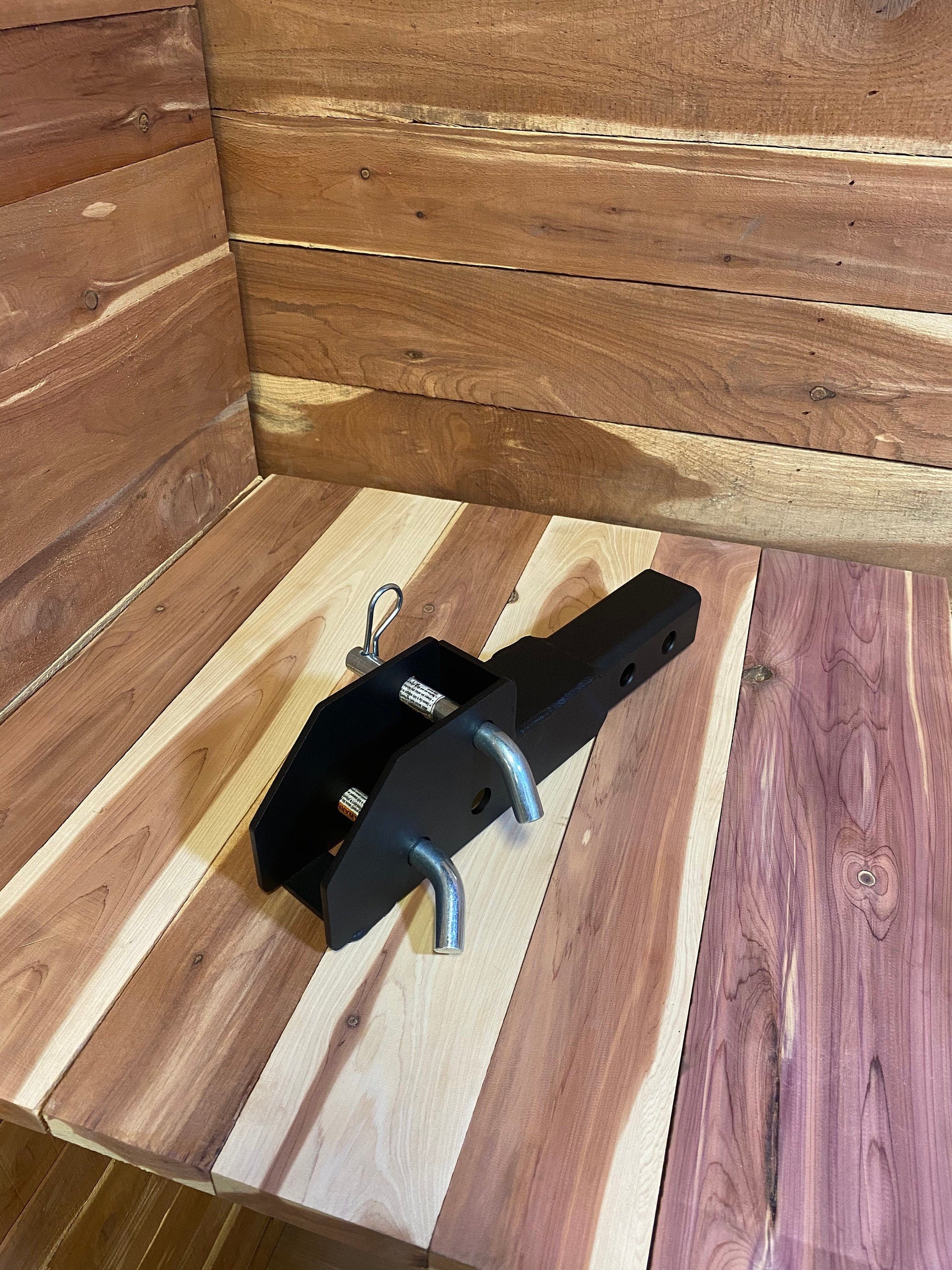 Flat black tow hitch adapter flip up receiver 90 deg fold Etsy