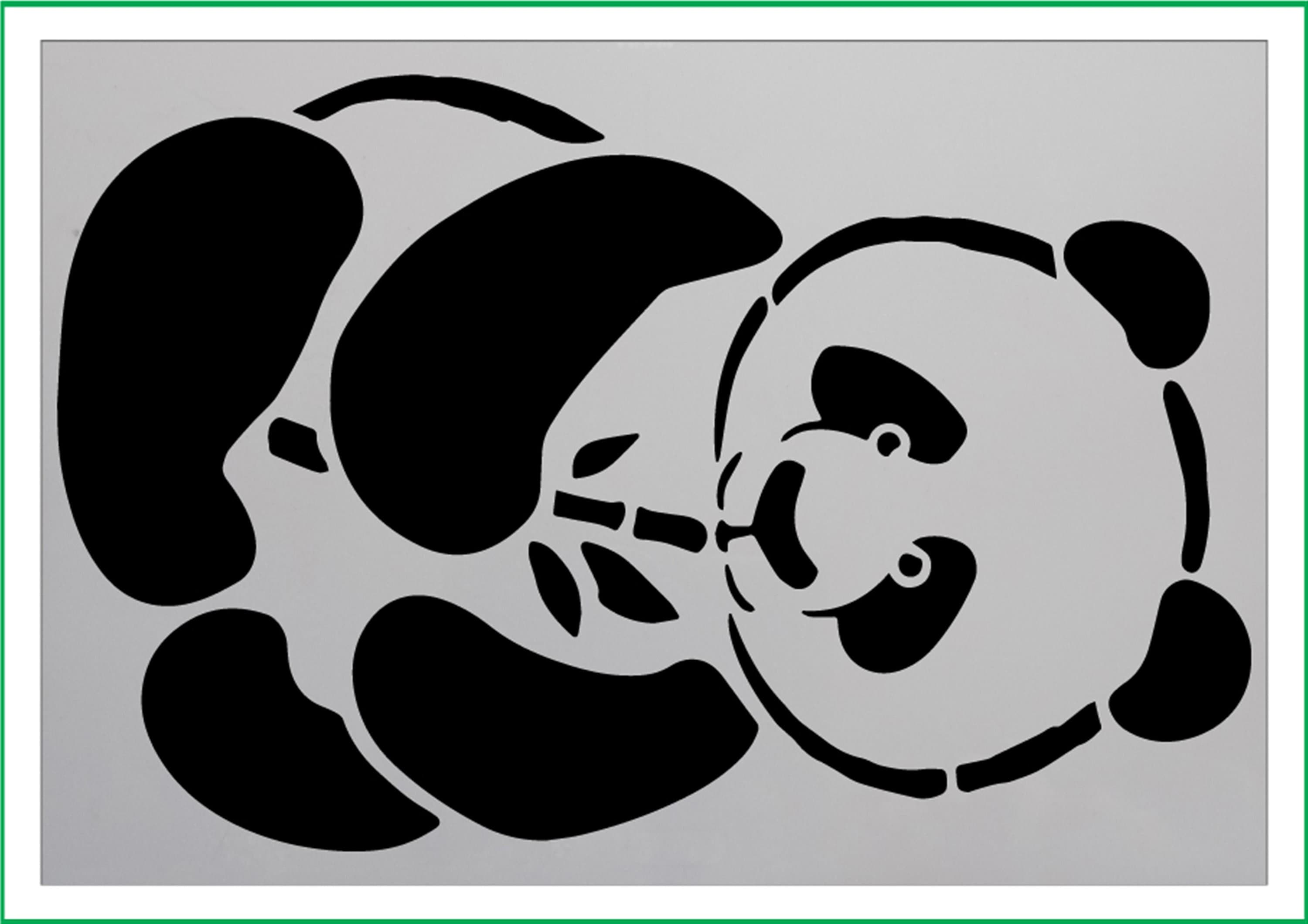 PANDA SINGLE FRONT print mylar Stencil 190 micron Mylar A4 Etsy