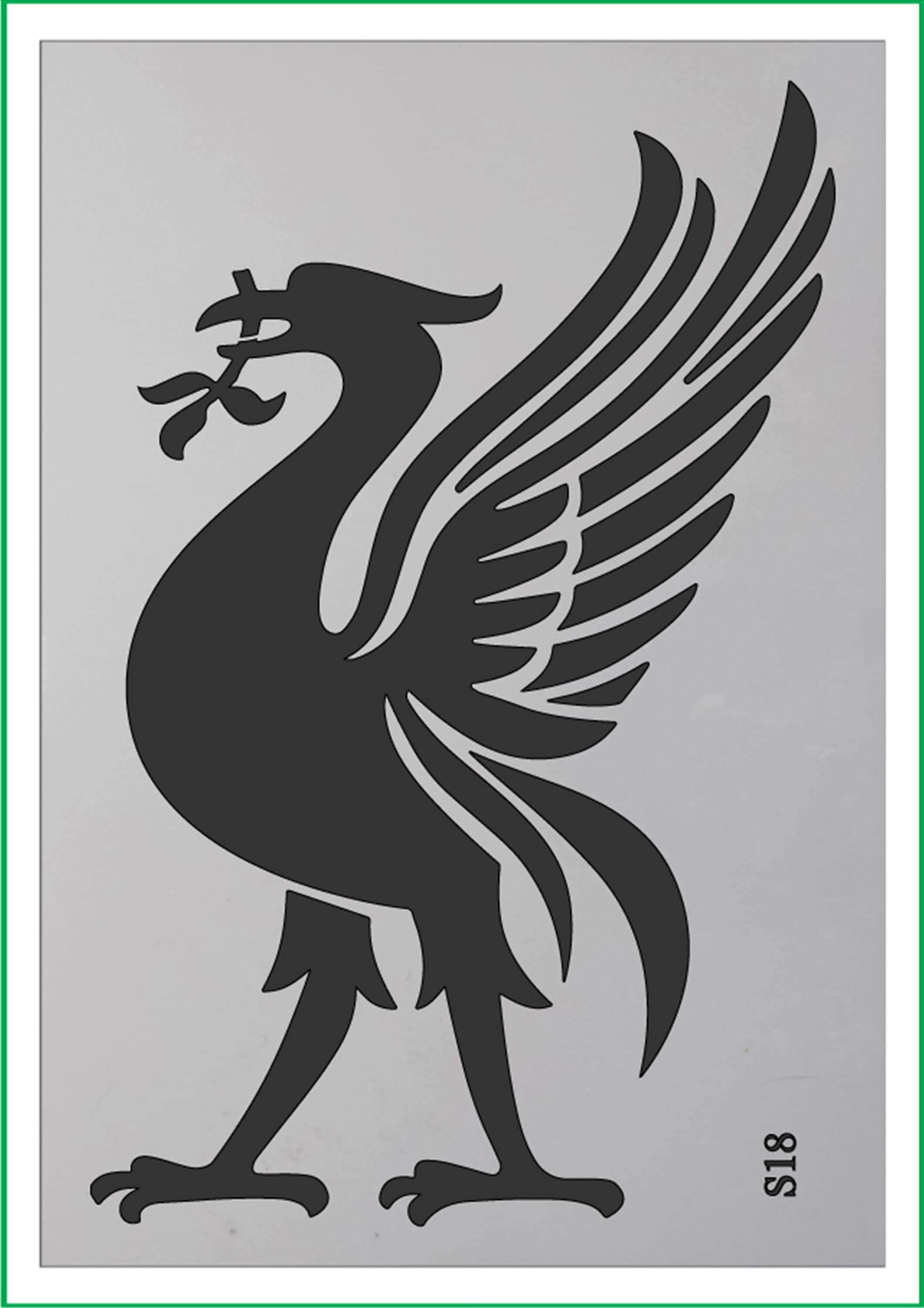 Liverbird liverpool mylar reusuable Stencil 190 micron Mylar | Etsy