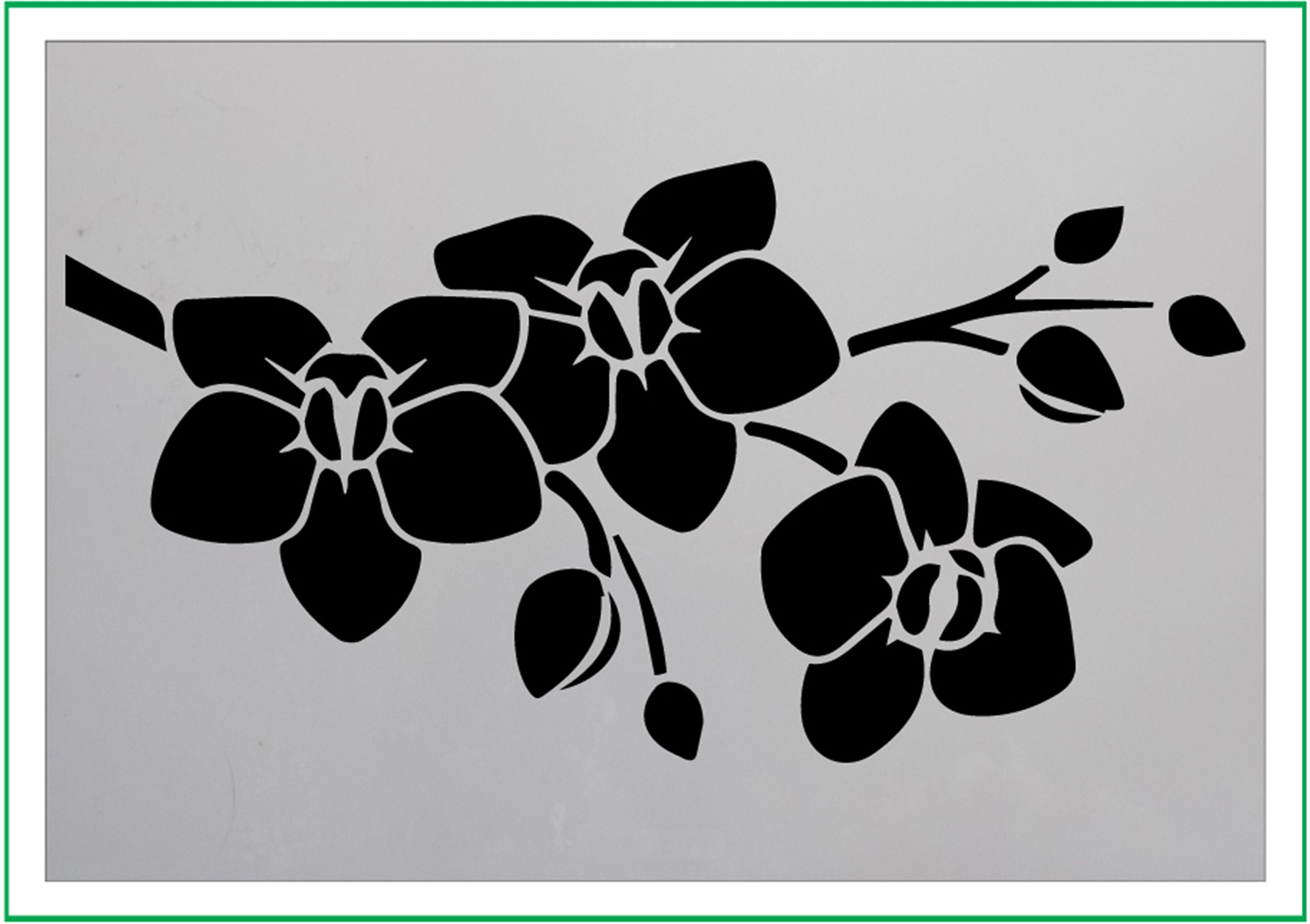ORCHID FLOWER Print Mylar Stencil 190 Micron Mylar A4 A3 A2 A1 A0 - Etsy