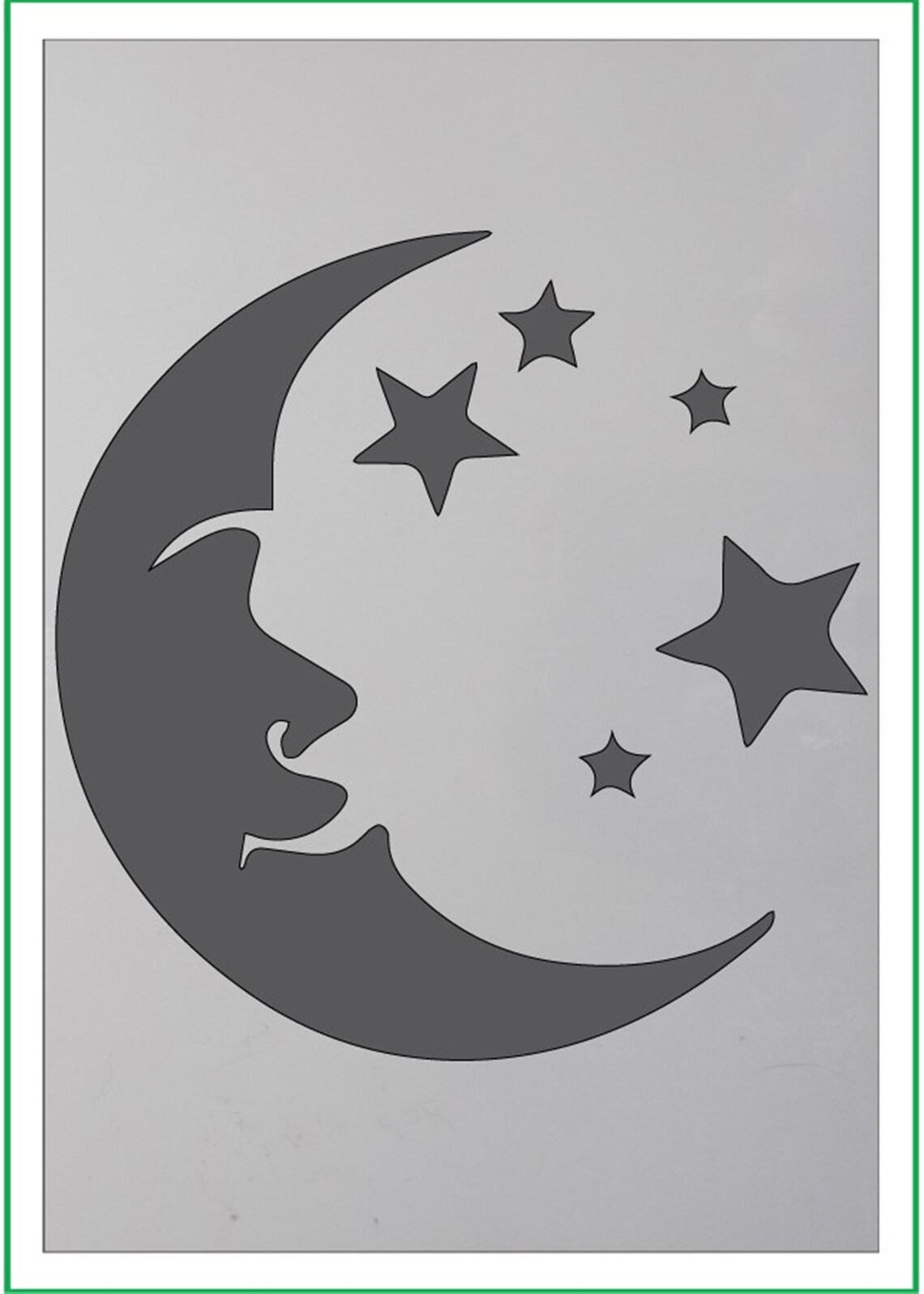MOON AND STARS Print Mylar Stencil 190 Micron Mylar A4 A3 A2 - Etsy