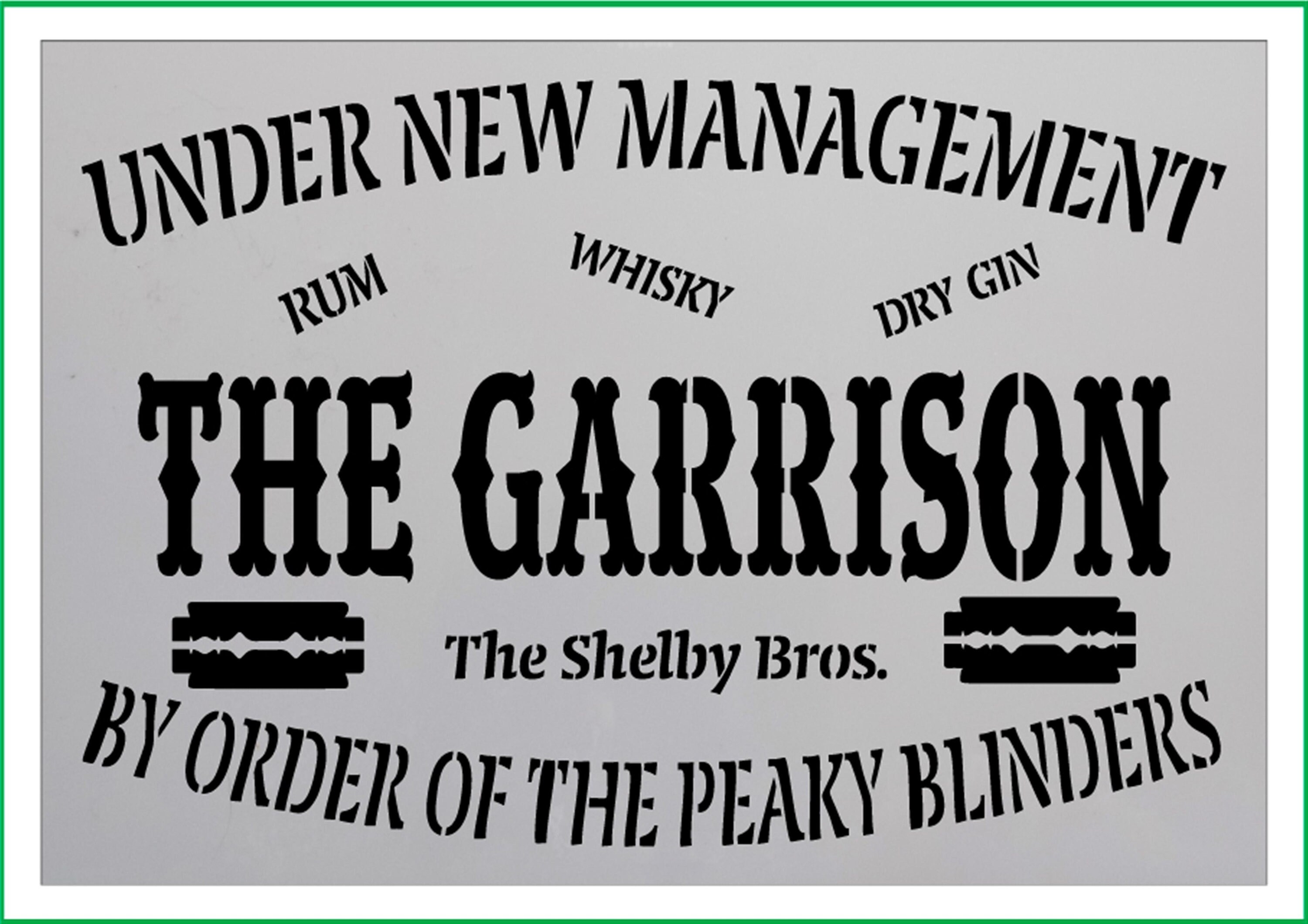 The garrison peaky blinders print mylar Stencil 190 micron | Etsy