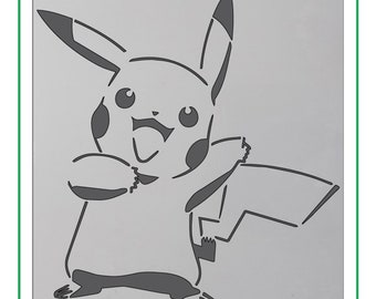 Pikachu Stencil | Etsy UK