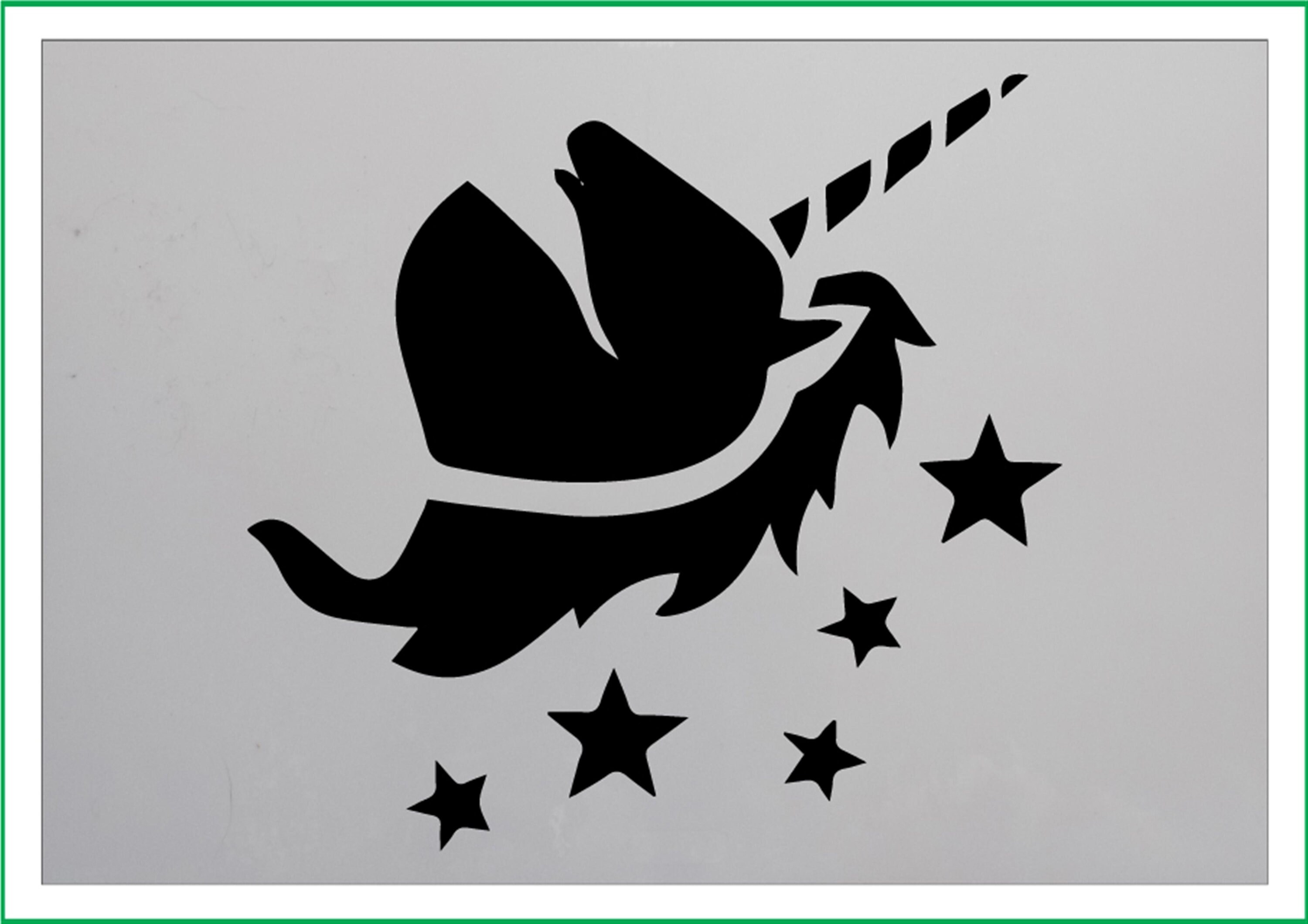 unicorn 2 print mylar stencil 190 micron mylar a4 a3 a2 a1 a0 etsy
