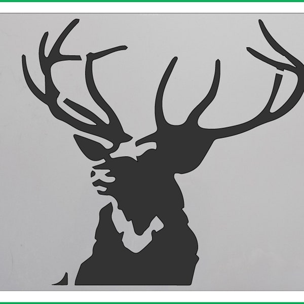Stag Stencil - Etsy
