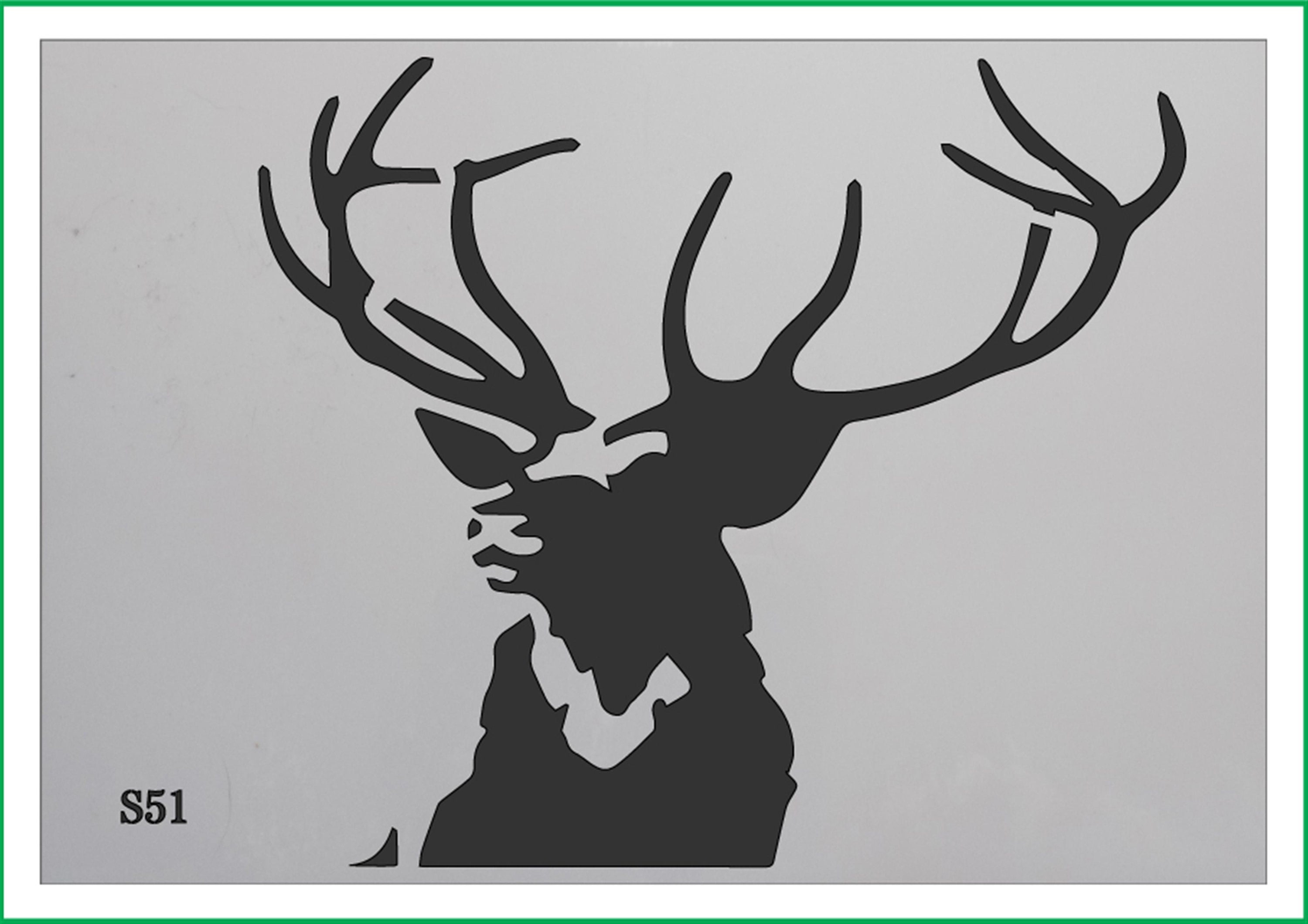 Deer Head Stencil Printable