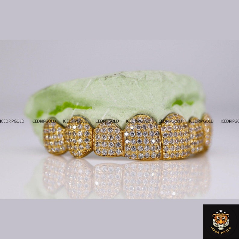 Moissanite Grillz 8 Top & 8 Botton Moissanite Grills Custom Etsy