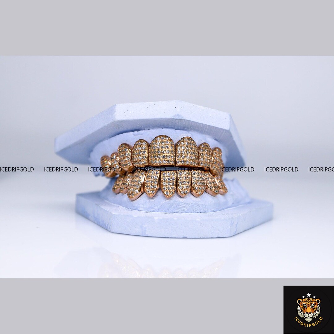 Moissanite Grillz 8 Top & 8 Botton Moissanite Grills Custom Etsy