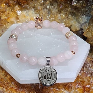Custom Quartz Handmade Silver/Gold Allah Chakra Bracelet