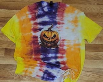 T-shirts imprimés tie-dye d'Halloween