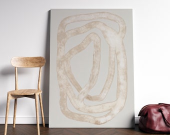 Large Rustic Abstract Painting for Download, Light Taupe and Beige Tones