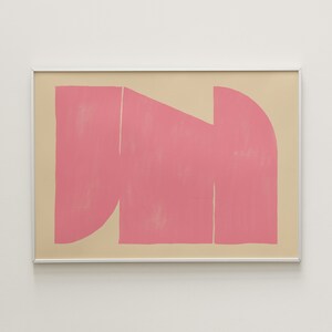 Geometric Simplicity: Minimalist Inspired Mid-Century Artwork image 5