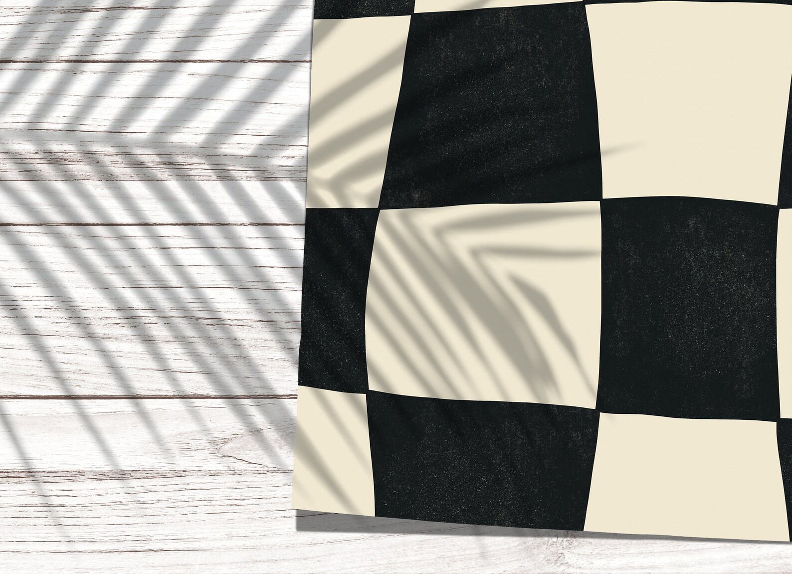Black and Beige Checkerboard Printable Wall Art, Downloadable Geometric ...