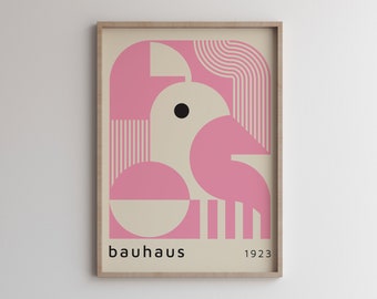 Pink Printable Bauhaus Poster: An Artistic Touch for the Child's Room!