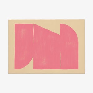 Geometric Simplicity: Minimalist Inspired Mid-Century Artwork image 3