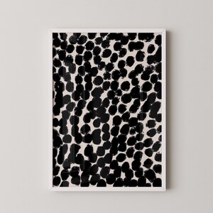 Printable abstract painting, black and cream beige, available in large format