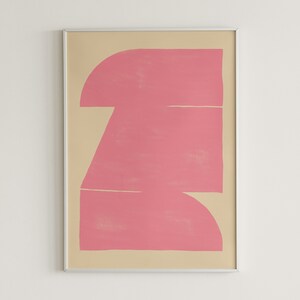 Geometric Simplicity: Minimalist Inspired Mid-Century Artwork image 8