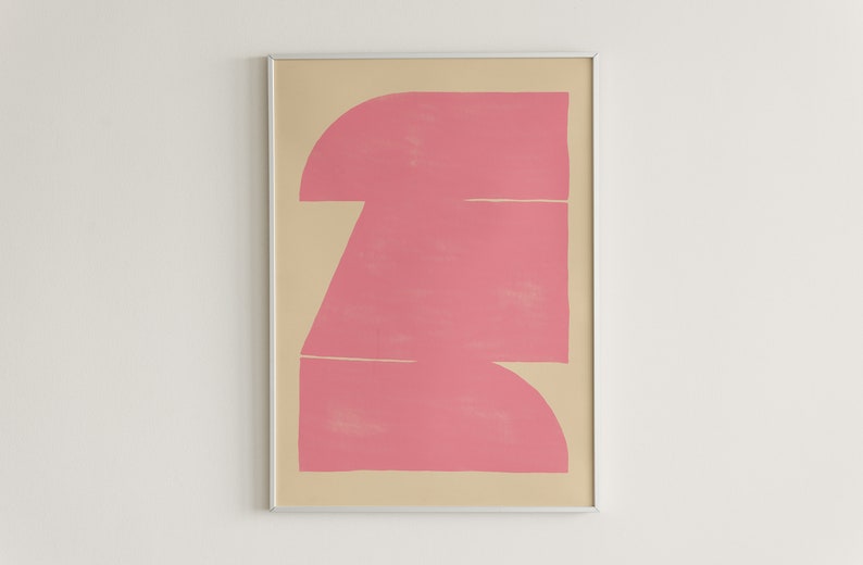 Geometric Simplicity: Minimalist Inspired Mid-Century Artwork image 8