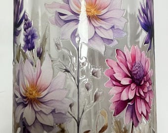 Drinking glass- Flowers