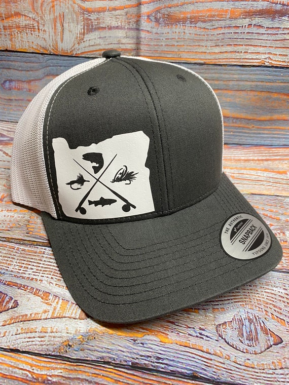 Oregon Fishing Hat, Oregon Hat, Fishing Hat, Oregon Fly Fishing Hat, Fly  Fishing Flies, Snapback Hat, Trucker Hat, Mesh Back Hat 