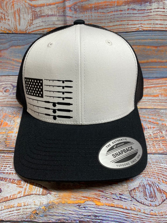 Fishing Hat, Fishing Pole Flag Hat, Fishing Flag Hat, Snapback Hat, Trucker  Hat, Black Hat, Mesh Back Hat, 