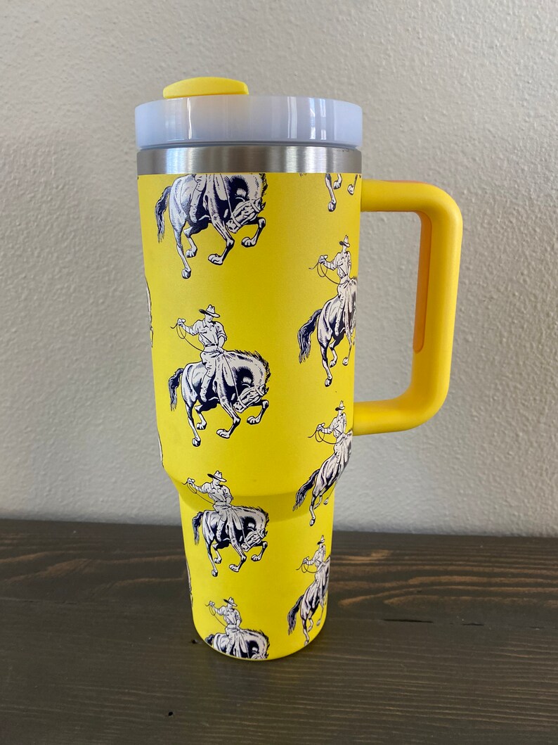 Western Cowboy Print Tumbler, Western Tumblers, 40oz Tumblers, Cowboy