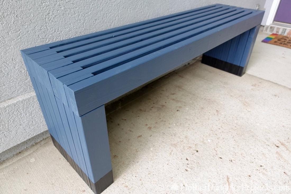 Easy Outdoor Bench Plans DIY 2x4 Wood Patio Furniture Etsy