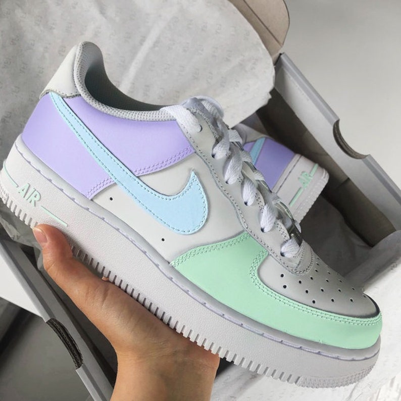 NIKE AF1 Pastel Mix Air Force 1 | Etsy