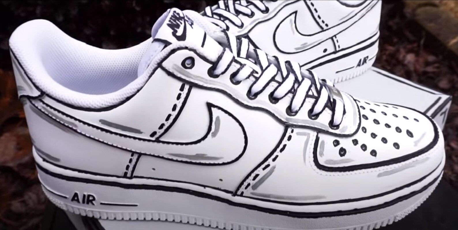 NIKE AF1 Cartoon Mono Air Force 1 | Etsy