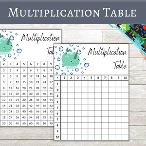 Printable Multiplication Table Practice Worksheets School - Etsy