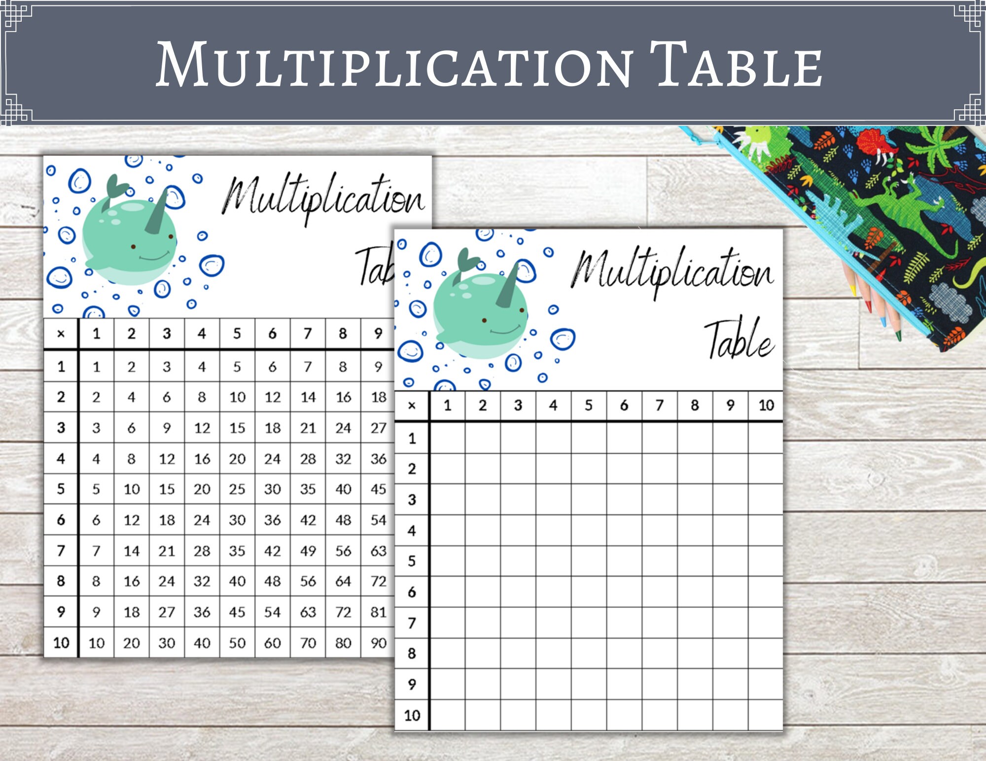 Printable Multiplication Table Practice Worksheets School - Etsy