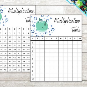 Printable Multiplication Table Practice Worksheets School - Etsy