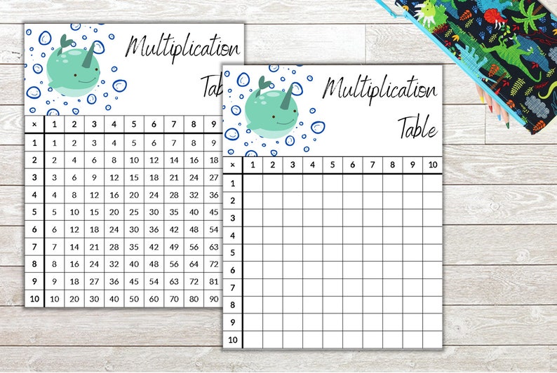 Printable Multiplication Table Practice Worksheets School - Etsy
