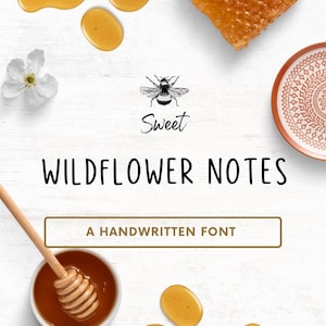 Wildflower Notes-typsnitt Handskrivet Sans Serif-typsnitt Tall Skinny-typsnitt Farmhouse-typsnitt Lärartypsnitt Cricut-typsnitt OTF TTF-nedladdning