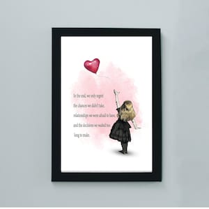 Alice In Wonderland print, Alice in wonderland gift, Lewis carroll quote, Alice in Wonderland Party, Shop Display, Mad Hatters Tea Party
