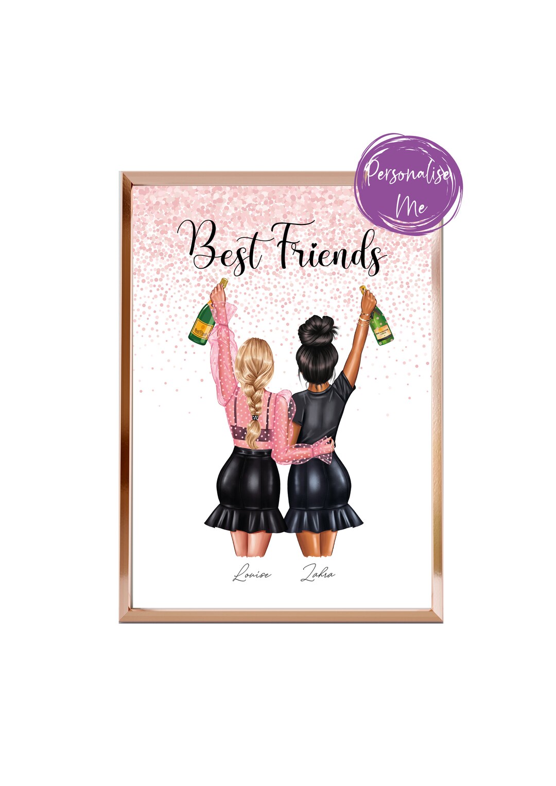 Affche personnalsée melleures ames / bestfrends | Melleure ame