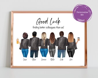 Colleague leaving Gift, Coworker leaving Gift, leaving print, Work gifts,Retirement gift, new job gift, custom