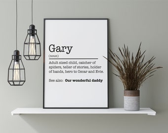 Personalised dad print, daddy gift, father gift, number 1 dad, best dad in the world,Grandad gift, Papa gift,Grandpa gift