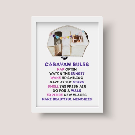 Caravan Rules Caravan Gift Caravan Lovers Gift Caravan Etsy