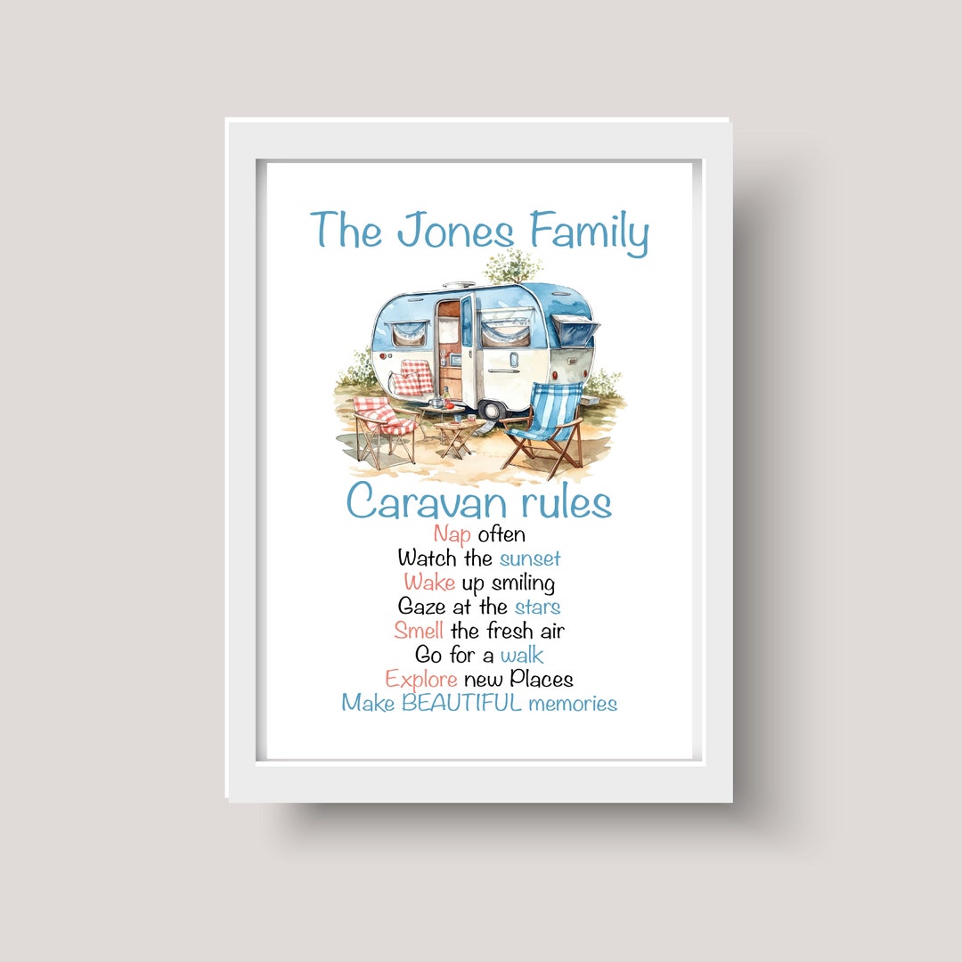 Caravan Rules, Caravan Gift, Caravan Lovers Gift, Caravan Gift, Happy
