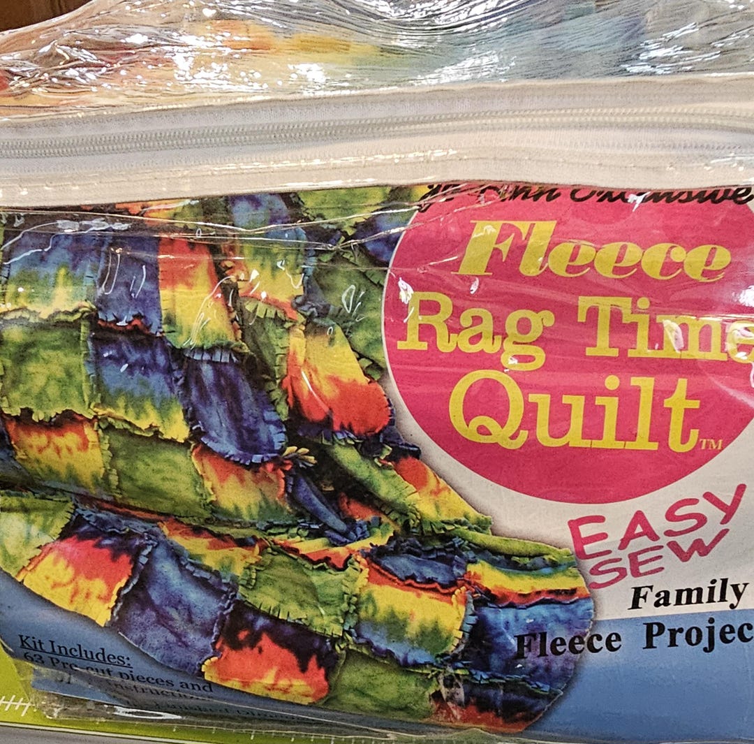 Joann Fabrics Fleece Rag Time Quilt Kit Tie-dye Design...new - Etsy
