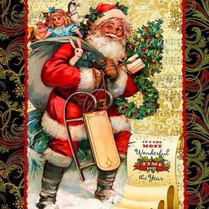 Santa Panel-  A Classic Victorian Christmas by Springs Creative