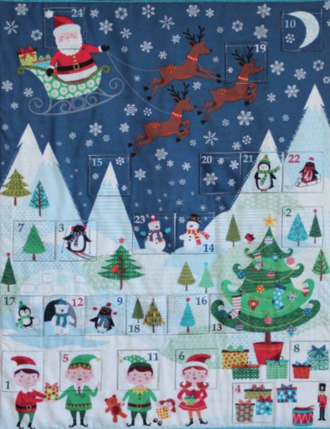 Advent Calendar Frosty and Friends Fun and Colorful. Etsy