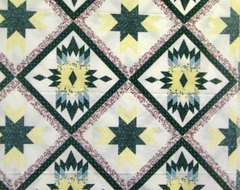 Cheaters Quilt Top Bear Claw Hunter Print - Quick & Easy  90” wide - Outstanding
