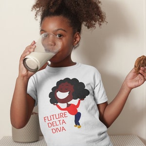 Future Delta Diva...I am My Mother&#39;s Legacy Infant Bodysuit or Youth T-Shirt | DST Inspired | HBCU | Crimson And Cream