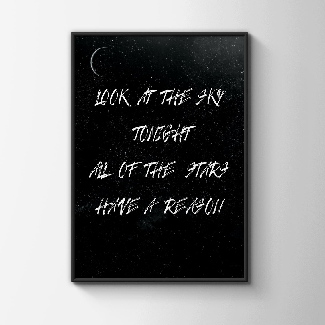 LIL PEEP Look At The Stars Tonight All Of The Stars Have A Etsy