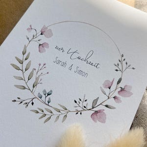 Personalisierte Karte "Kirschblüten" mit Wunschtext und Namen / Hochzeit / Geburtstag / Postkarte / Klappkarte