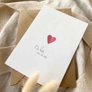 Personalisierte Karte Herz mit Wunschtext und Namen / Hochzeit / Valentinstag / Muttertag / Vatertag Du bist... alles