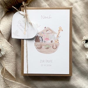 personalisierte Geschenkbox zur Taufe / Arche Noah / Geldgeschenk Taufe